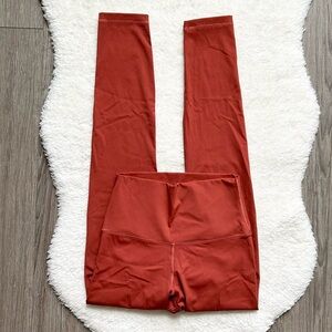 Everlane Renew Rust Red High-Waisted Ankle Leggings